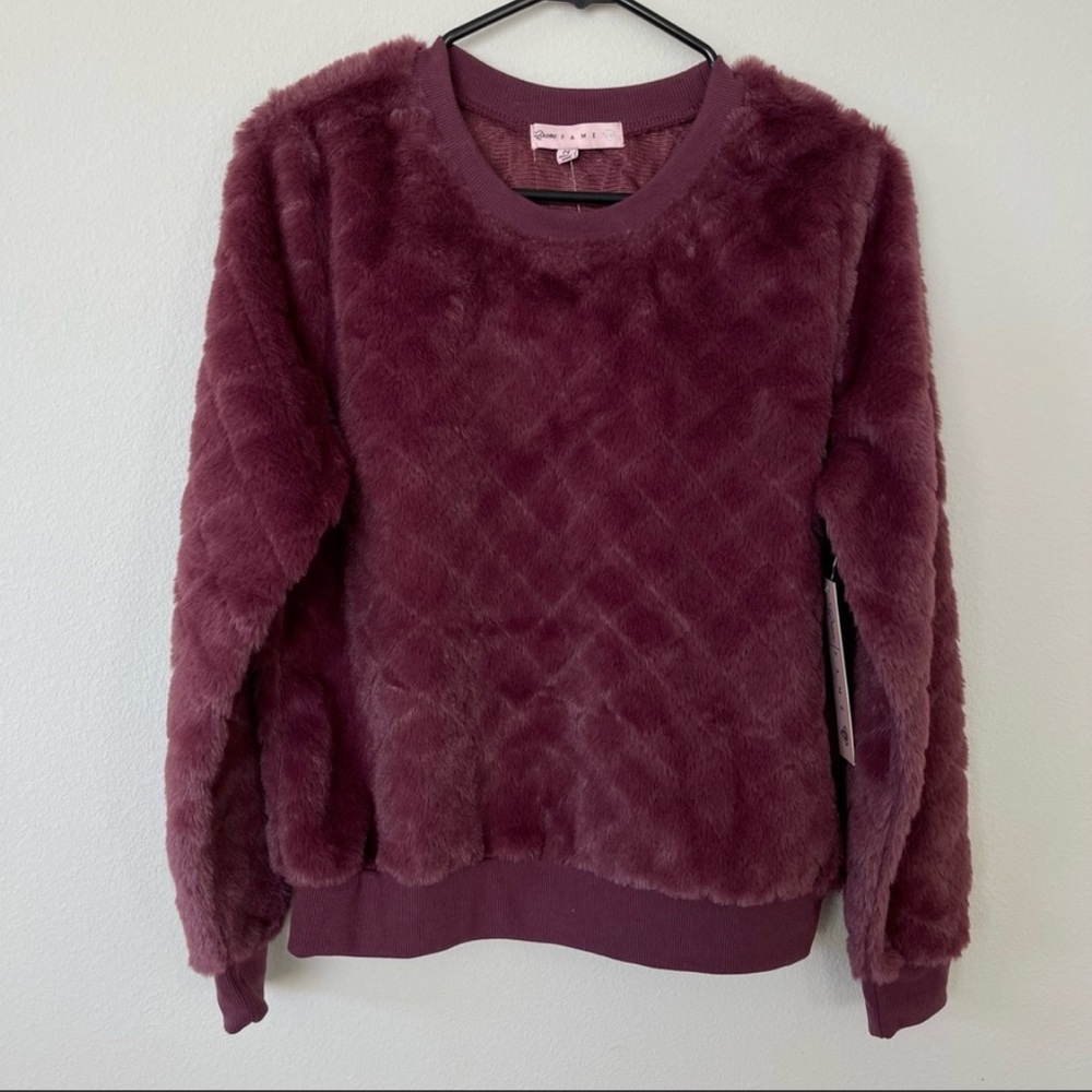 Crave Fame Maroon Cozy Pullover Sweater